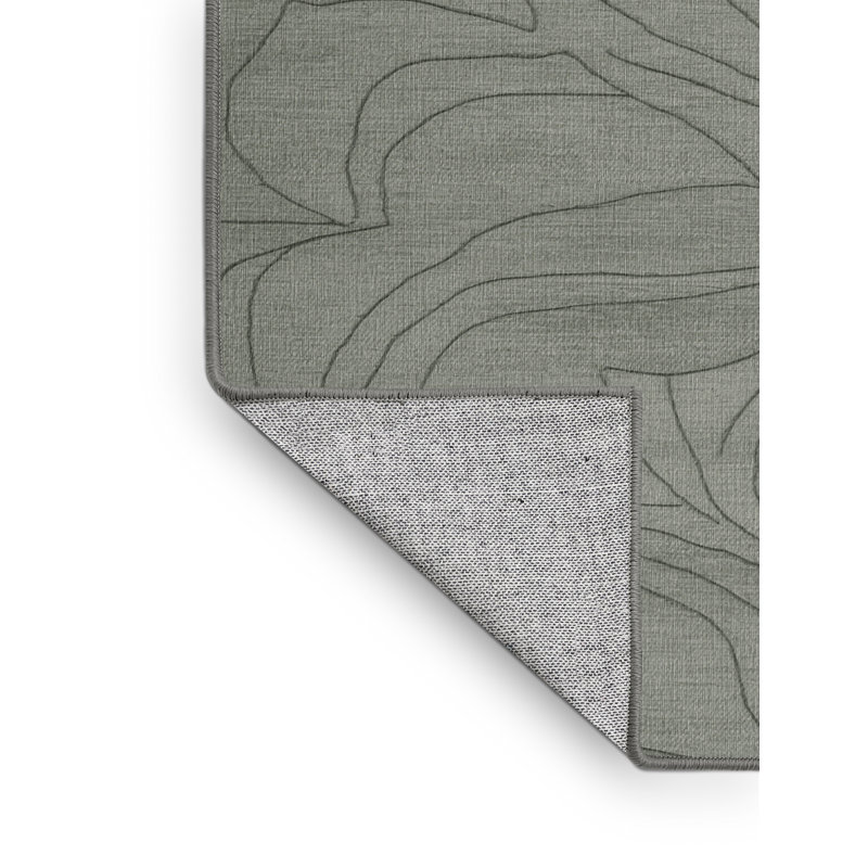 Tapis abstrait lavable à la machine, Carré 6 pi