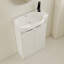 Armoire de rangement pour meuble-lavabo autoportant de 23 po avec lavabo simple et 2 portes à fermeture douce-1842566082