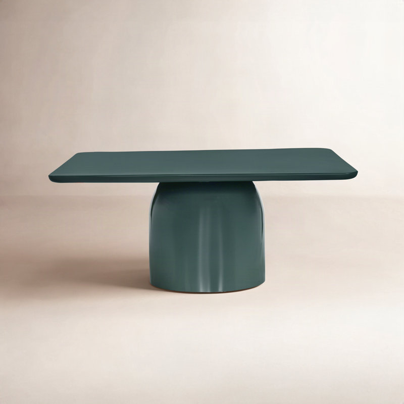 Table basse Tommie, Vert obsidienne, SHORT 14.25" H x 30.25" L x 30.25" W