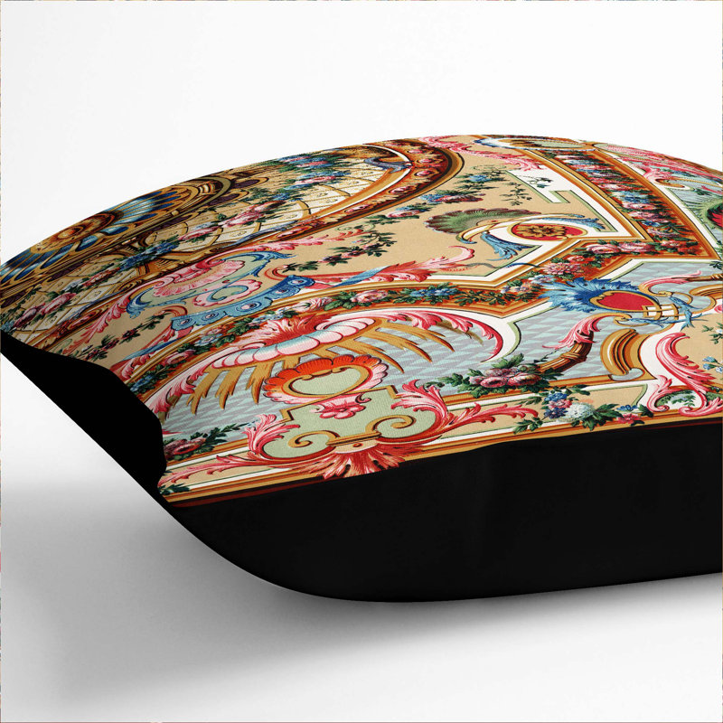 Square Throw Cushion, Black, 40cm H x 40cm W x 15cm D
