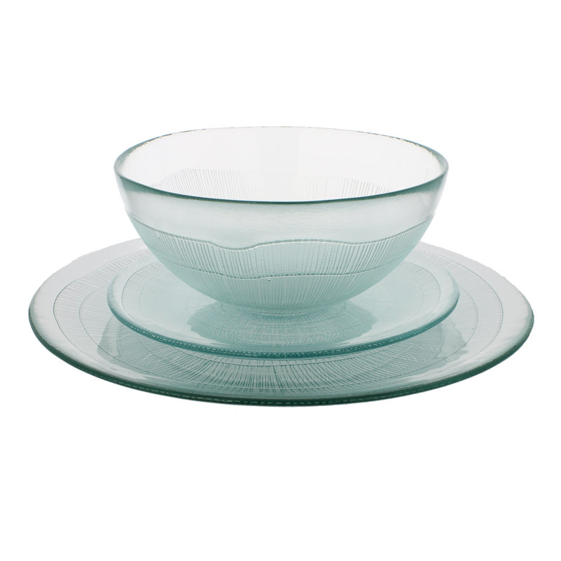 Paulsen Glass Dinnerware Set - Service for 4, Clear