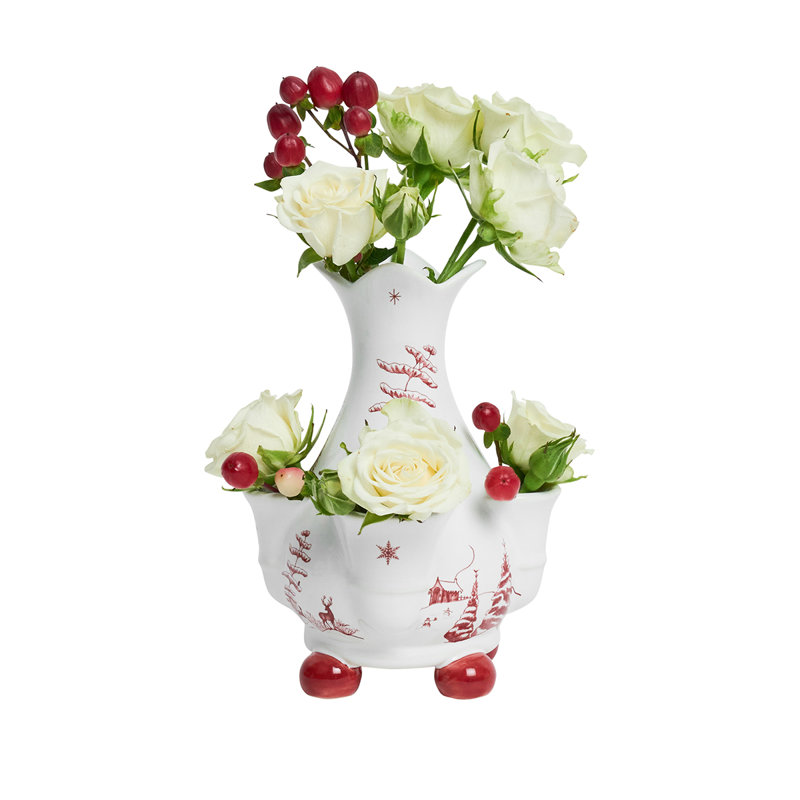 Country Estate 6" Tulipiere Vase - Delft Blue, Ruby