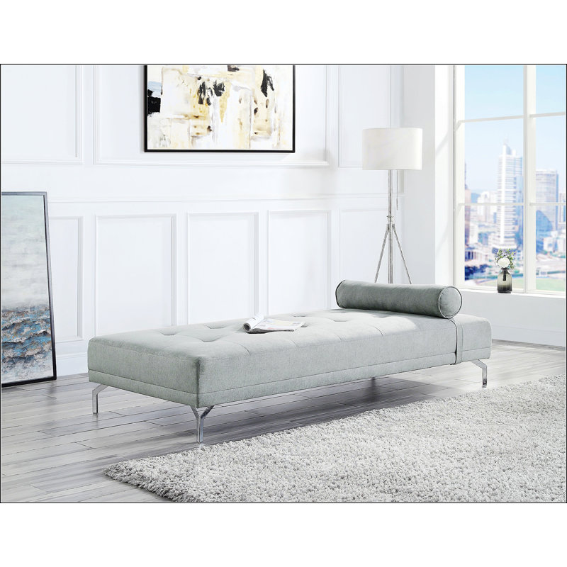 Canapé-lit en velours avec coussin