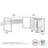 Hybrid L-Shaped Computer Desk Office Set in White - Reversible-1217231428