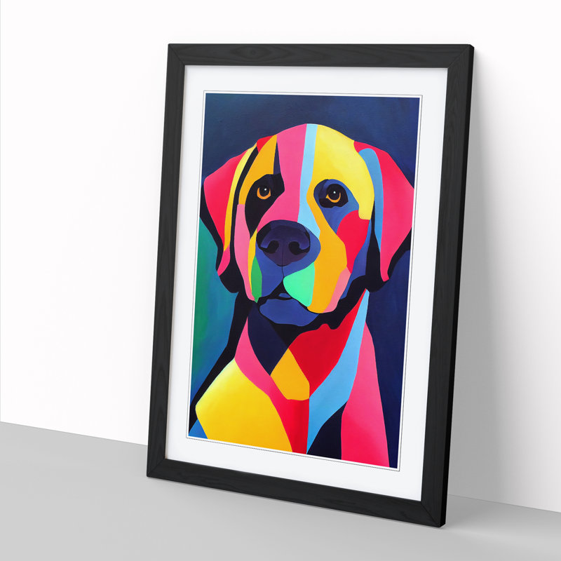 Labrador Retriever Abstract Vol.1 1 Piece Wall Art, 46cm H x 34cm W x 2cm D, Oak