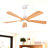 Hot Sales 52 Inch Modern Ceiling Fan With 3 Color Dimmable 5 Solide Wood Blades Remote Control Reversible DC Motor With Led Light-2133425009-2133425010
