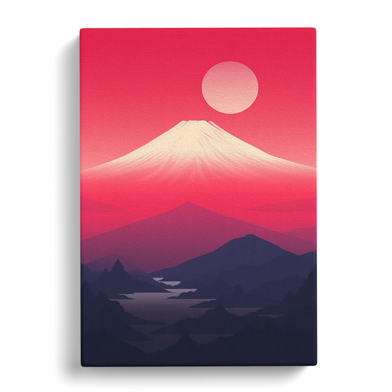 Mount Fuji Minimalism - No Frame Print, 60cm H x 40cm W x 3cm D