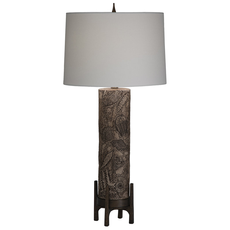 Fossil Table Lamp, Bronze