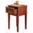 Elegant Wooden Lattice Side Table with Drawer