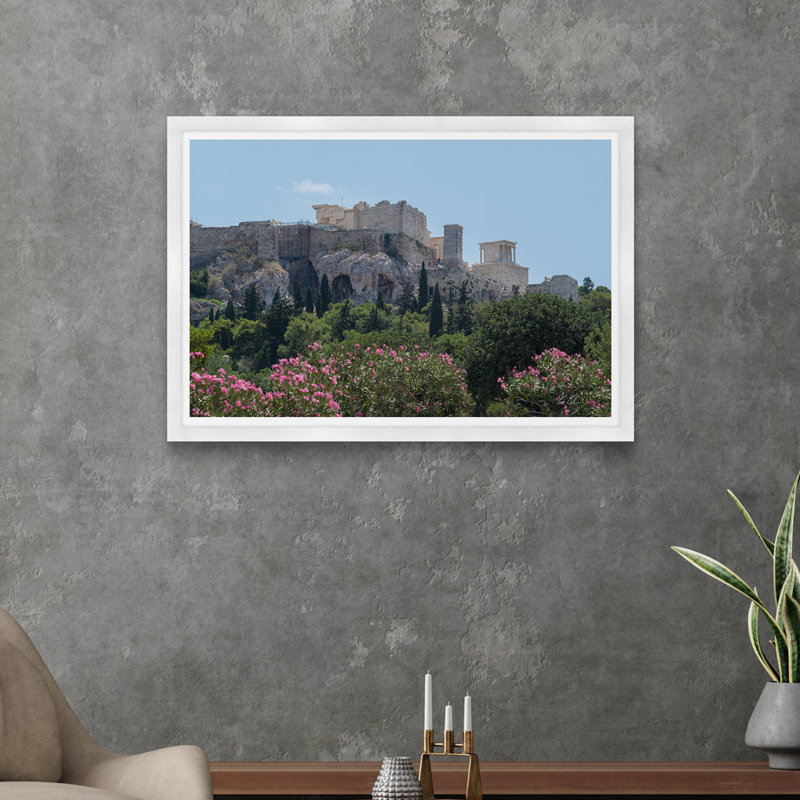 Acropole florale, H 29 po x l 42 po x P 1,5 po, Cadre blanc