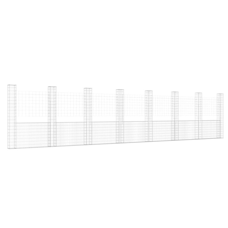 Ancell Silver Mesh Fence Panels, 200cm H x 860cm W x 20cm D