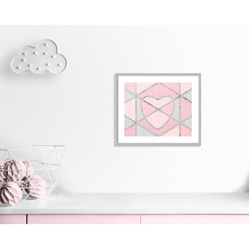 Décoration murale Se segmented Emotion 1, pour enfants, H 21,5 po x l 25,5 po x P 1,19 po, Encadré de boîte argent