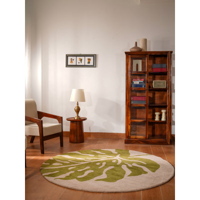 Rhoda Hand Tufted Wool Eco-Friendly Area Rugs - Beige Green Color | Floral Design | Area Rugs for Living room, Bedroom