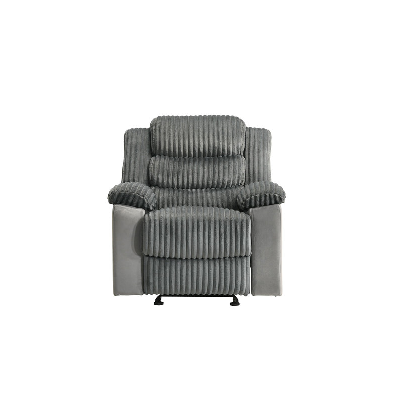 Fauteuil inclinable oscillant en velours côtelé Lesley