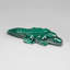 Genuine Polished Malachite Alligator Carving (101.2 Grams)