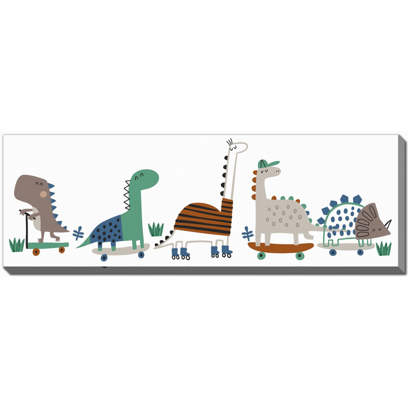 Dino cruisers, art mural, H 12 po x l 36 po