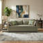 Ensemble de salon 3 pièces, causeuse et fauteuil moelleux Raap, vert olive-131438730