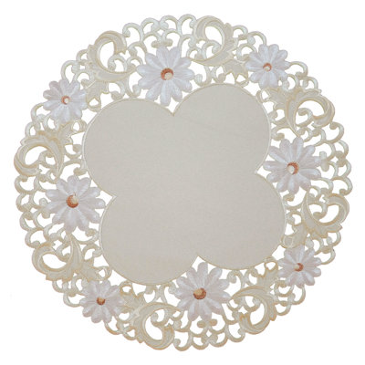 Spring Daisy Doilies 16Rnd Set of 4