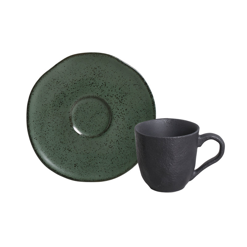 Greenery Stoneware Coffee Cup