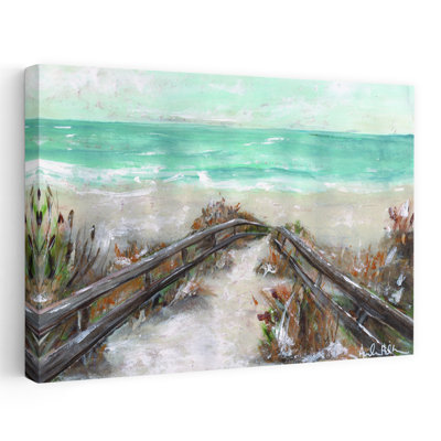 Sandy Shores Abstract Coastal Art