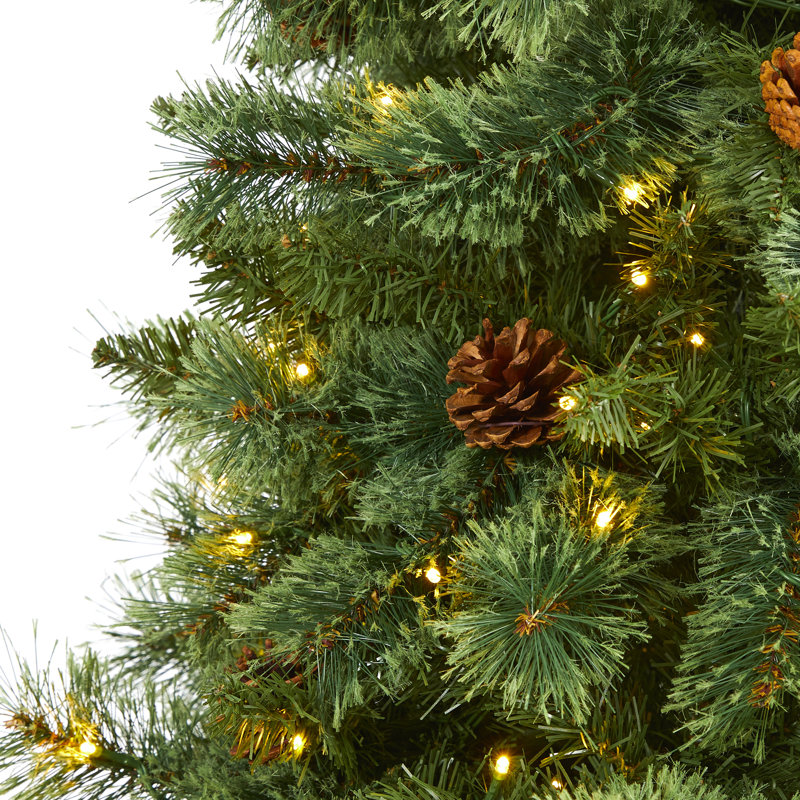 Lighted Artificial Christmas Tree, 7' H