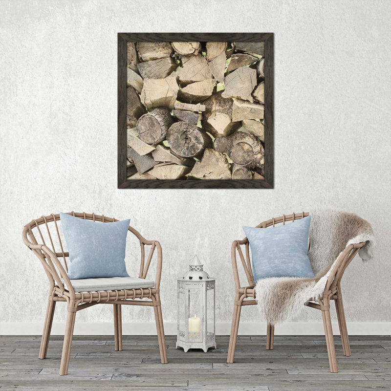 Chop II Crop - reproduction de photo sur toile, Cadre chocolat patiné, H 21,5 po x l 21,5 po x P 0,75 po