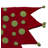 Handmade Felt Christmas Tree Skirt - Jester in Red and Green - 60"