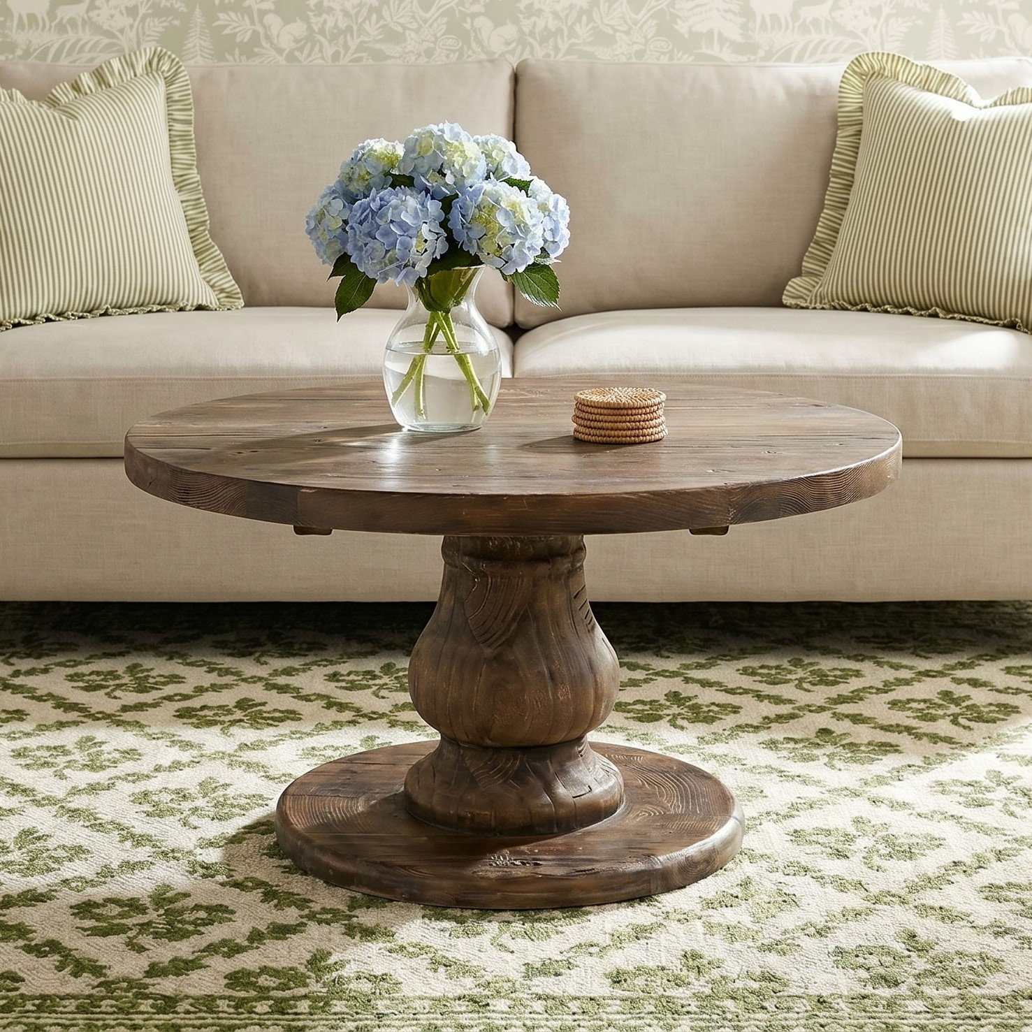 Farrer Solid Wood Single Coffee Table, Rustic Brown