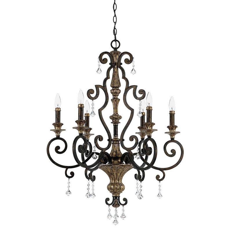 Banville 6 - Light Candle Style Chandelier