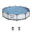 Steel Round Frame Set Pool 271.78cm H x 1084.58cm W x 224.79cm L , with Pump Included-93754896