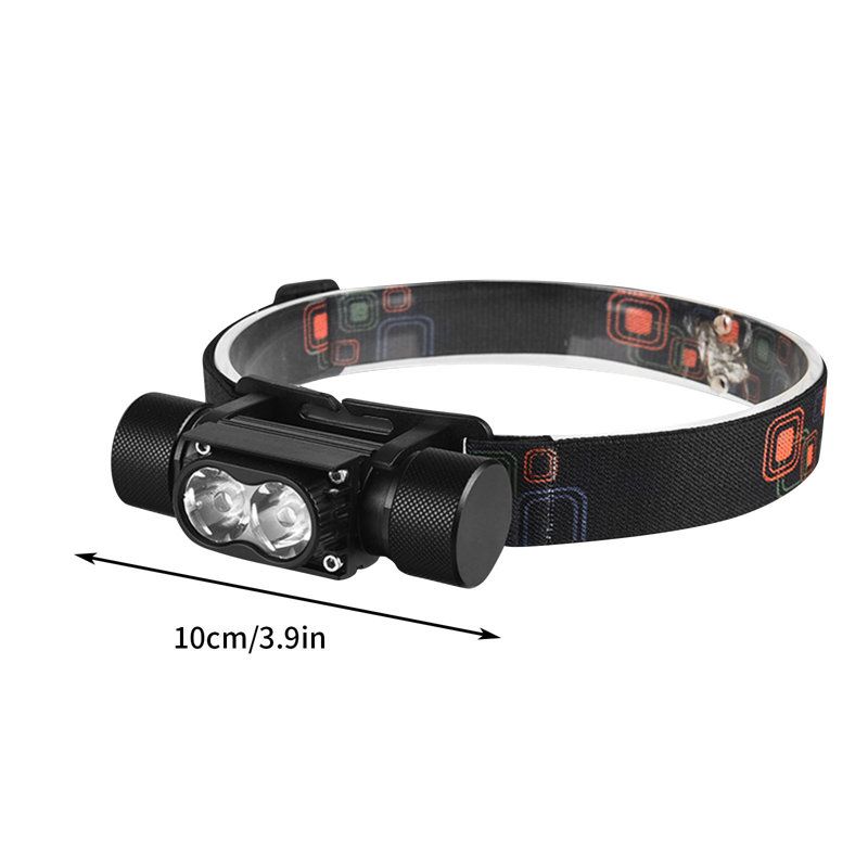 Lampe frontale d'extérieur rechargeable 1800 lumens