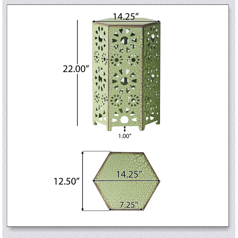 Table d'appoint ELiana 14, H 22 po x l 14,25 po x P 12,5 po