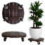 Boîte à fleurs ronde en acacia 11,8 po (paquet de 2)