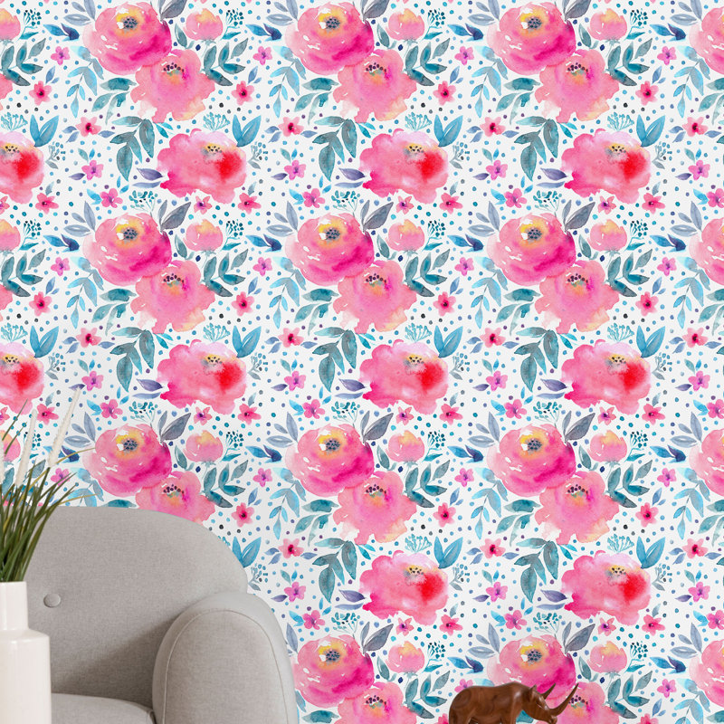 Rouleau de papier peint adhésif Cayucos Garden, L 16,67 po x l 25 po