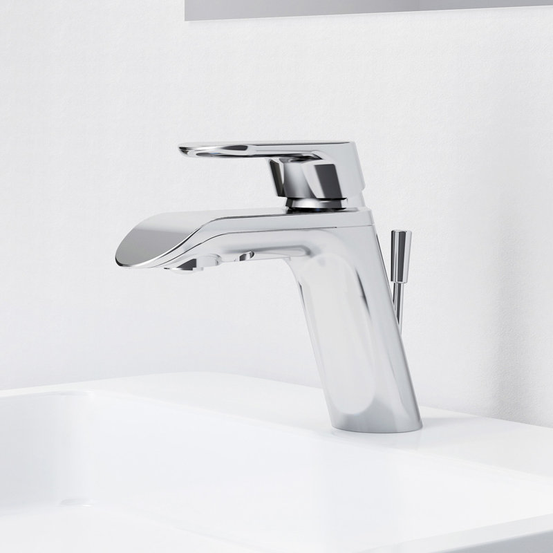 Olympia Chrome Single Hole Bathroom Faucet with Drain Assembly