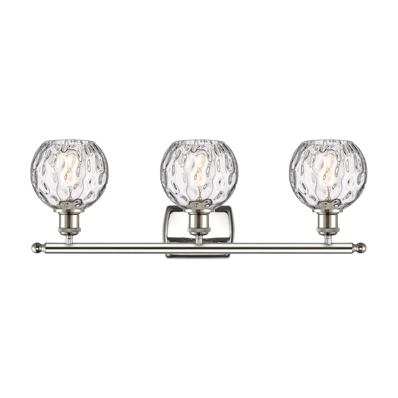 Éclairage pour salle de bain 3 lumières Cindi, Incandescente, Nickel poli