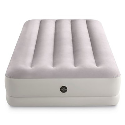 Intex: matelas pneumatique Dura-Beam Prestige - simple - 12 po de hauteur, technologie Fibre-Tech, pompe à air USB Quickfill incluse, matelas pneumatique, capacité de 300 lb, 64177E