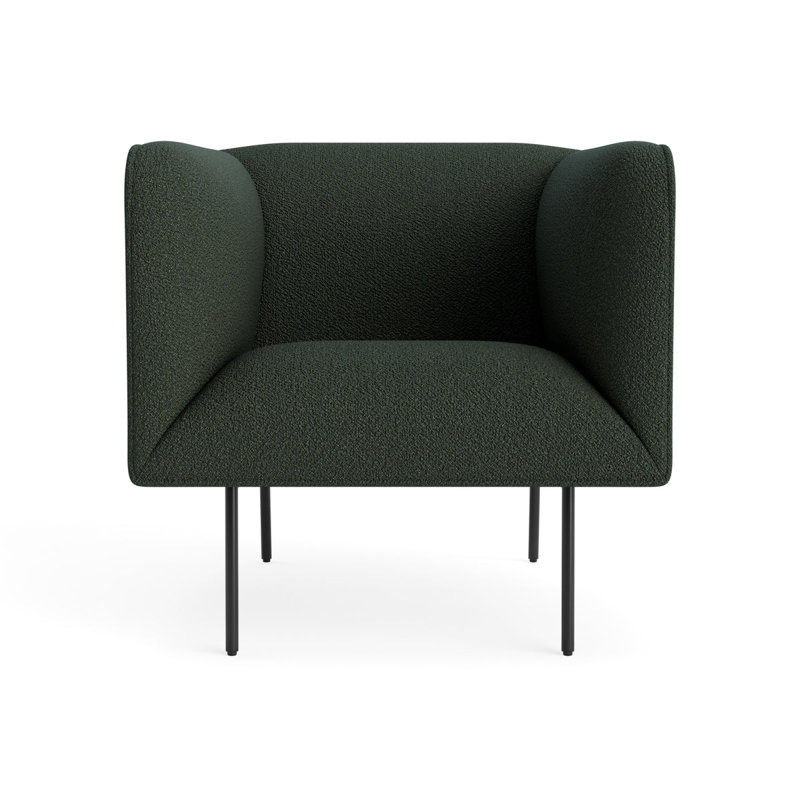 MTO - Chaise longue Dandy avec pieds noirs, Vos Evergreen