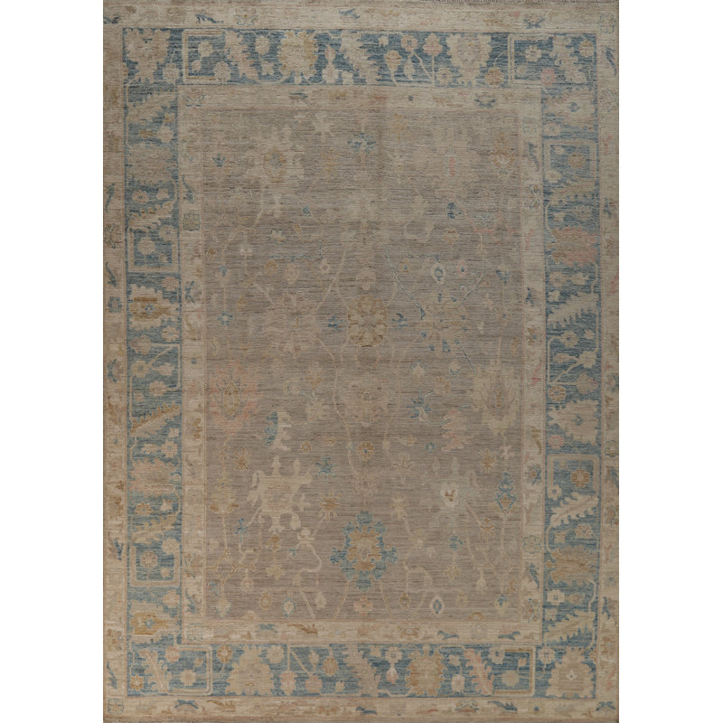 Vegetable Dye Oushak Turkish Area Rug 9x12