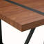 Ensemble de table et de chaises. Table de salle à manger rectangulaire de style industriel de couleur noyer - 71 po x 39,3 po. Grande taille. 8 chaises en daim brun.