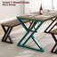 Square Dining Table Set for 4, Extendable Wooden Table with Upholstered Chairs, Compact Kitchen Set-133514833-133514837-133514844