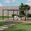 10x20ft Aluminium Pergola with Retractable Roof-519771210-519771213