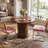 31.5" Round Dining Table For 2, Modern Fluted Circle Table With 2-Layer Storage And Sliding Door, Farmhouse Dinner Table For Kitchen, Living Room