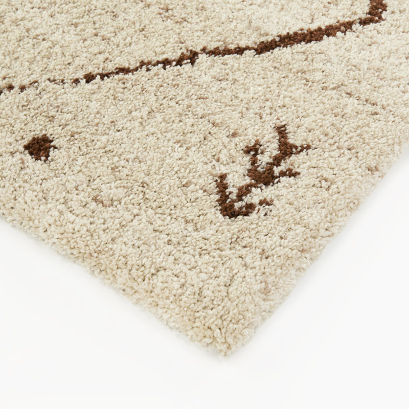 Tapis rose / beige DeCarava, Rectangle 7 pi 10 po x 10 pi