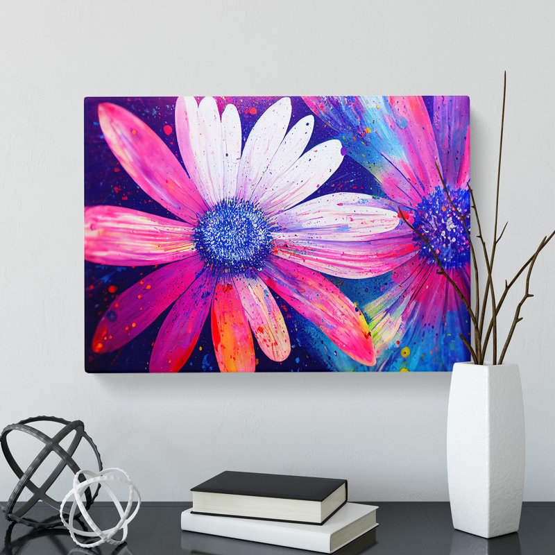 Daisy Flower Splash Vol.3 - Wrapped Canvas, 35cm H x 50cm W x 3cm D