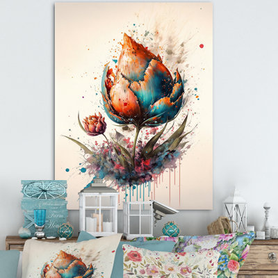 Tulipe colorée IV - Impression sur toile