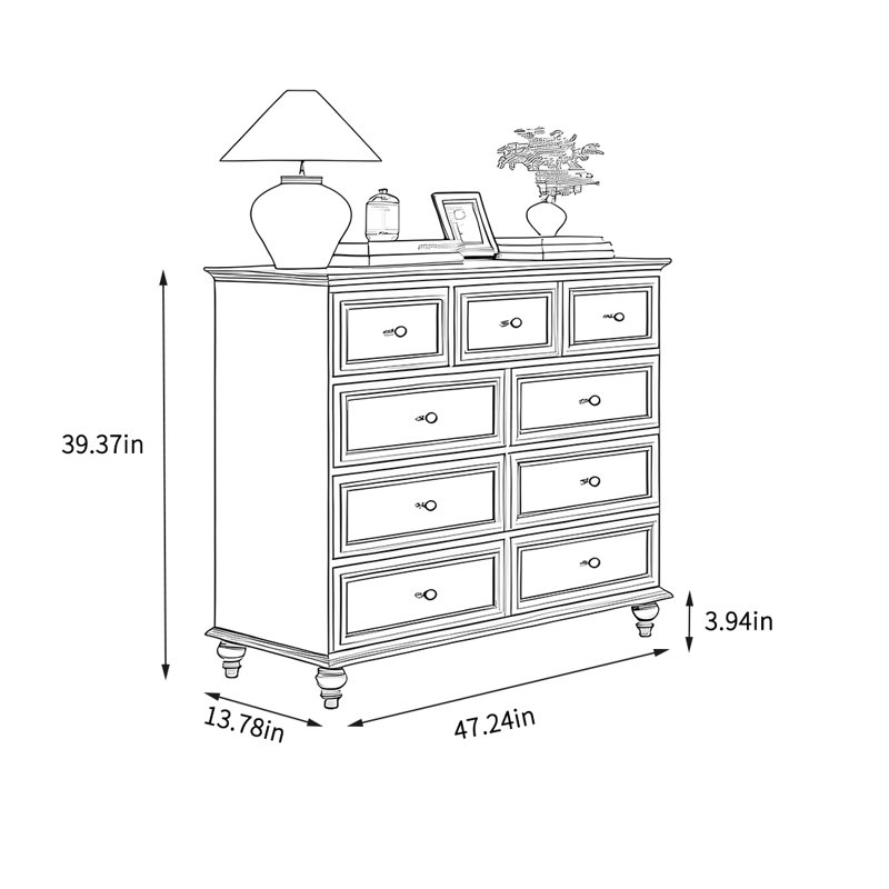 Armoire de rangement simple pour le salon, H 39,37 po x l 47,24 po x P 13,78 po