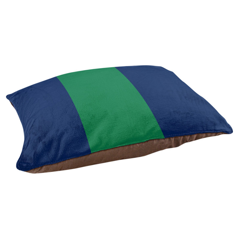 Coussin rectangulaire designer Minnesota, Moyen (L 30 po x l 40 po), Bleu / vert
