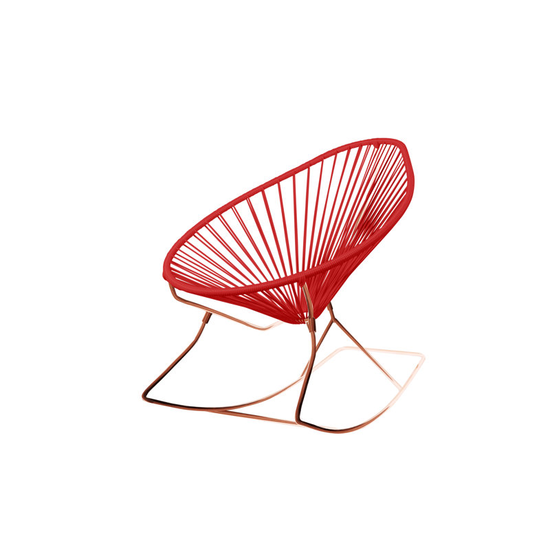 Chaise berçante intérieure / extérieure Acapulco, Rouge / Cuivre