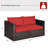 59'' Wide Straight Wicker Loveseat with Cushions-226978225